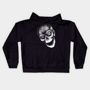 Ghostly Zombie White Kids Hoodie